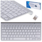 Klawiatura bezprzewodowa Smart TV srebrna