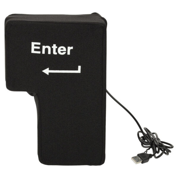 Klawisz ENTER duza antystresowa poduszka USB