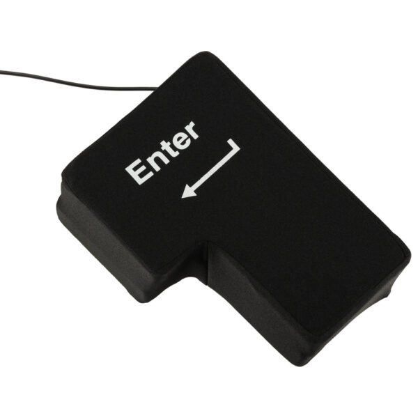 Klawisz ENTER duza antystresowa poduszka USB