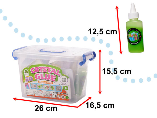 Klej crystal glue slime 3D zestaw 26el