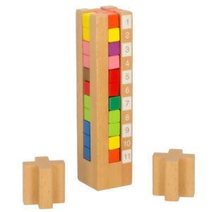 Klocki drewniane edukacyjne ukladanka Montessori kolorowe