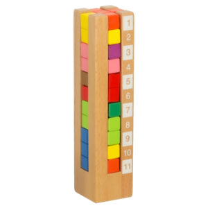 Klocki drewniane edukacyjne ukladanka Montessori kolorowe