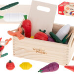 Klocki drewniane warzywa magentyczne do krojenia akcesoria