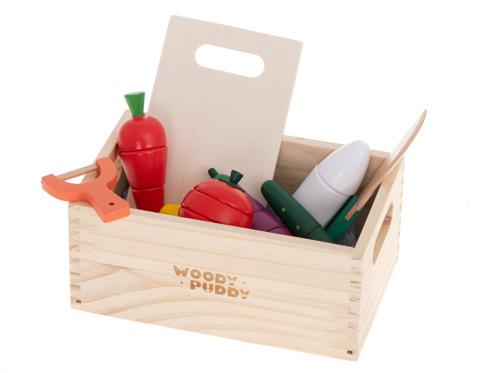 Klocki drewniane warzywa magentyczne do krojenia akcesoria