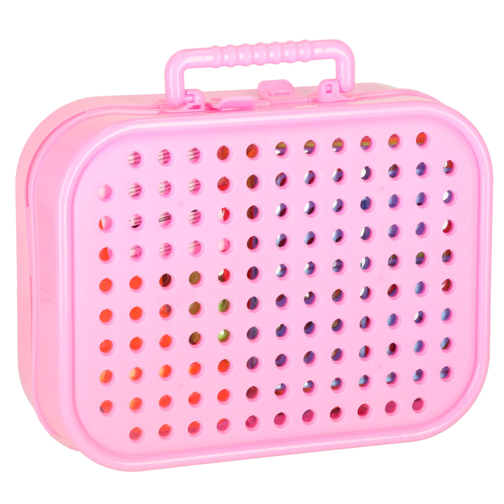 Klocki konstrukcyjne ukladanka w walizce kreatywna mozaika wkretarka jednorozec