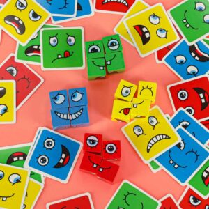 Klocki kreatywne montessori wyzwania zmieniajace twarz emocje