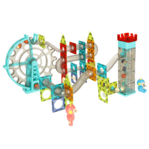 Klocki magnetyczne magnetic sticks marble tor kulkowy z dzwiekiem muzyka grajacy 118 elementow