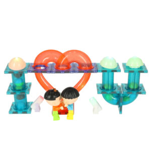 Klocki magnetyczne marble tor kulkowy swiecacy 202 elementy