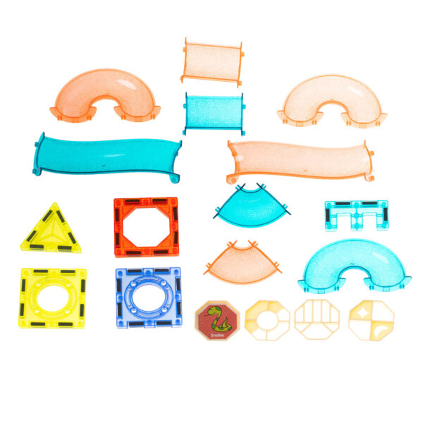 Klocki magnetyczne marble tor kulkowy swiecacy 202 elementy
