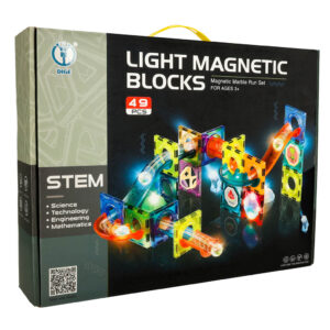 Klocki magnetyczne marble tor kulkowy swiecacy 49 elementow