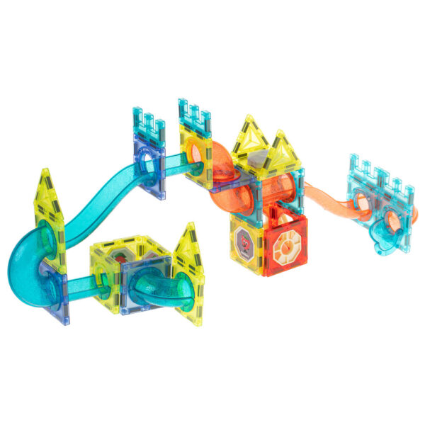 Klocki magnetyczne marble tor kulkowy swiecacy 75 elementow