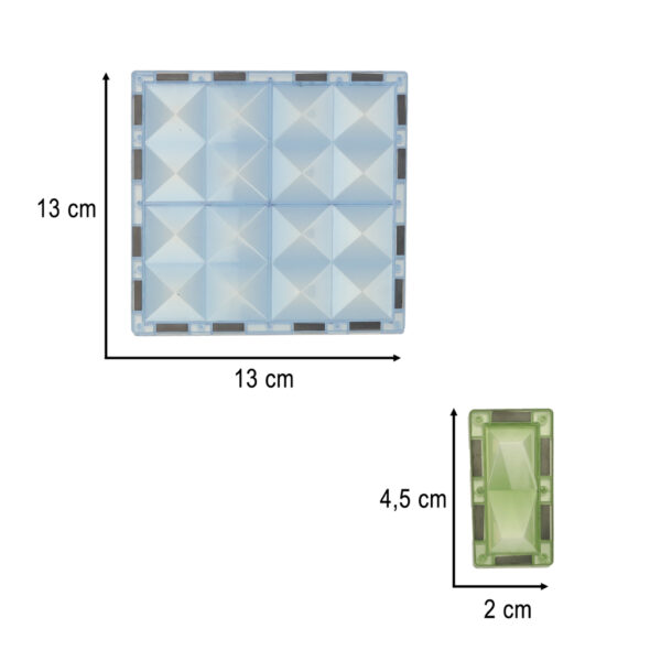 Klocki magnetyczne swiecace 124 el