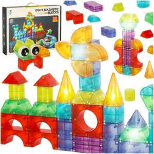 Klocki magnetyczne swiecace 134 el