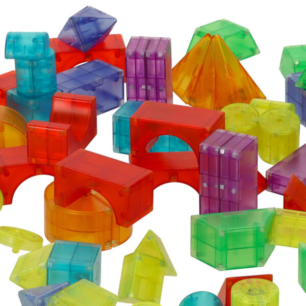 Klocki magnetyczne swiecace 64 el Klocki magnetyczne swiecace 64 el