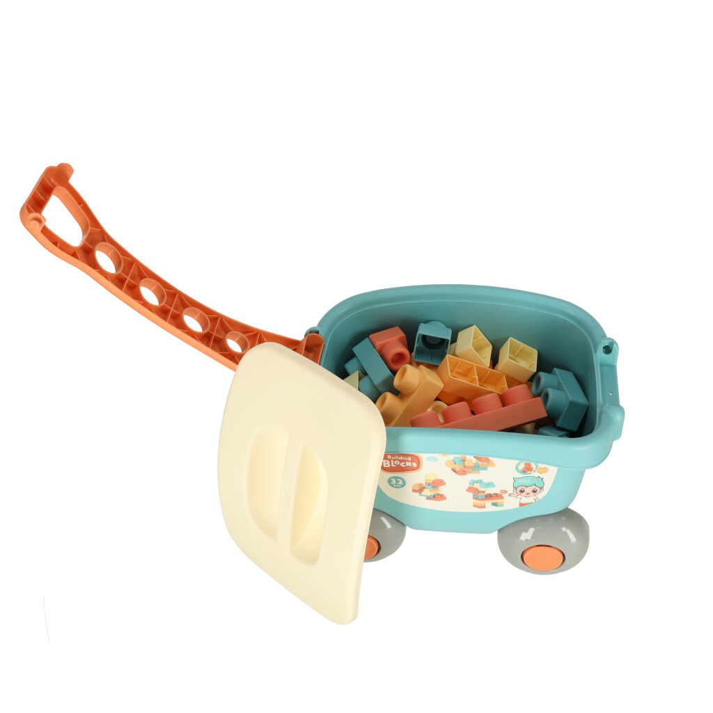 Klocki w wozku pojemniku z przykrywka 32 elementy