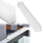 Kolce na golebie listwa na ptaki odstaszacz plastikowe geste biale 8el 43 cm