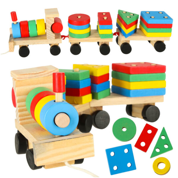 Kolejka pociag lokomotywa klocki drewniane sorter ukladanka zrecznosciowa 30cm Kolejka pociag lokomotywa klocki drewniane sorter ukladanka zrecznosciowa 30cm
