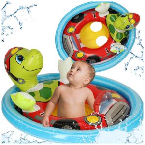 Kolko do plywania dla niemowlat kolo pontonik dla dzieci dmuchany z siedziskiem zolw max 23kg 3 4lata INTEX