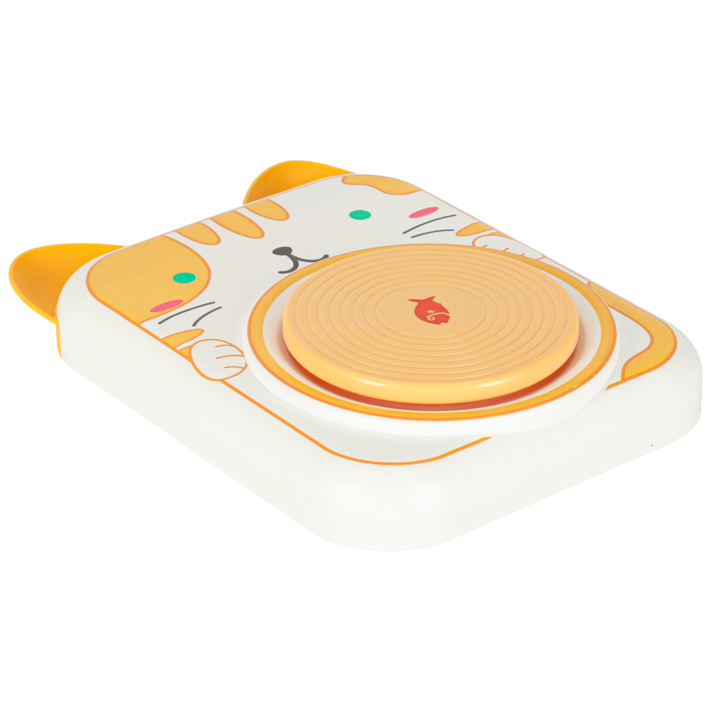 Kolo garncarskie zestaw kreatywny glina farby kotek zolty