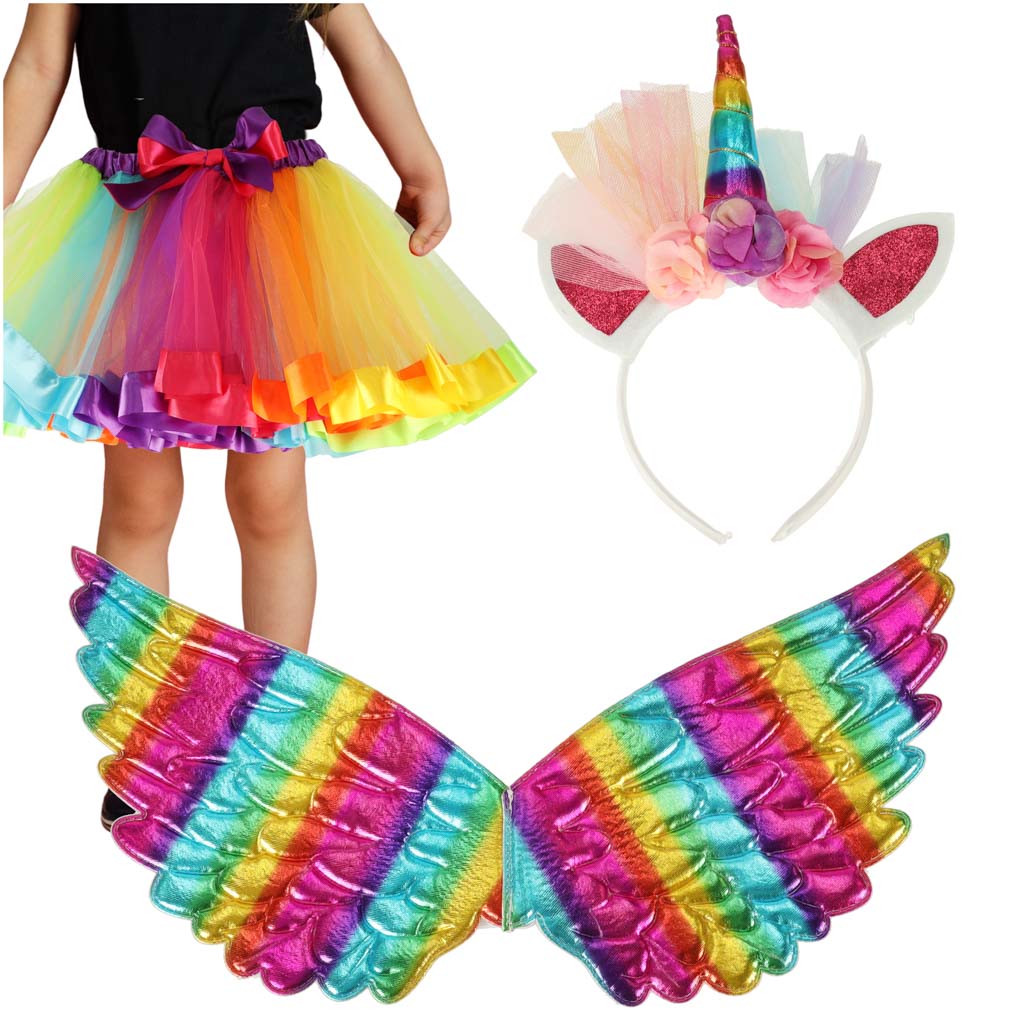 Kostium stroj jednorozec spodnica opaska skrzydla