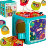 Kostka edukacyjna interaktywna pianinko 6w1 Bibi inn niebieska