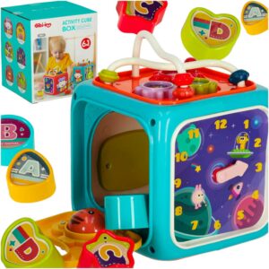 Kostka edukacyjna interaktywna pianinko 6w1 Bibi inn niebieska