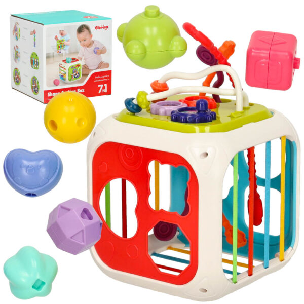 Kostka edukacyjna sorter cymbalki 7w1 Bibi inn Kostka edukacyjna sorter cymbalki 7w1 Bibi inn