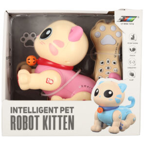 Kot zdalnie sterowany na pilota RC robot skacze spiewa