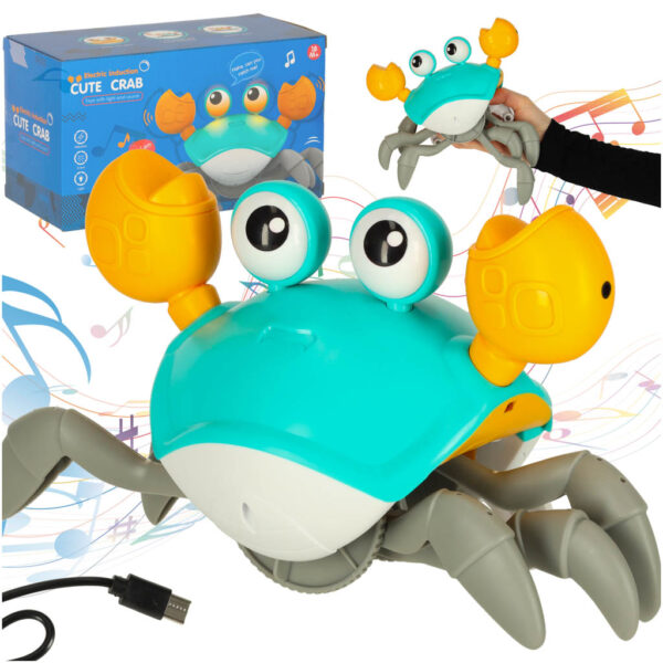 Krab pelzajacy interaktywny z dzwiekiem zielony Krab pelzajacy interaktywny z dzwiekiem zielony