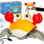 Krab uciekajacy pelzajacy czujnik interaktywna akumulator USB czerwony