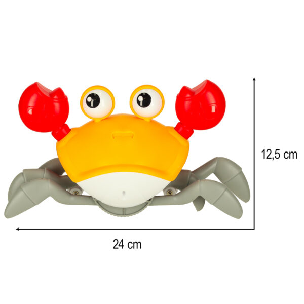 Krab uciekajacy pelzajacy czujnik interaktywna akumulator USB czerwony
