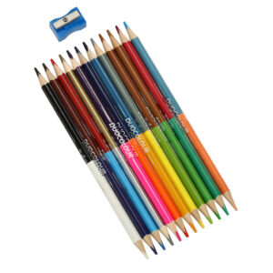 Bambino triangular double-sided pencil crayons 24 colors with sharpener