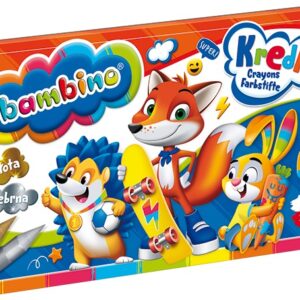Kredki w metalowym pudelku 24 kolory temperowka BAMBINO