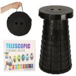 Krzeslo skladane rozkladany stolek taboret czarny