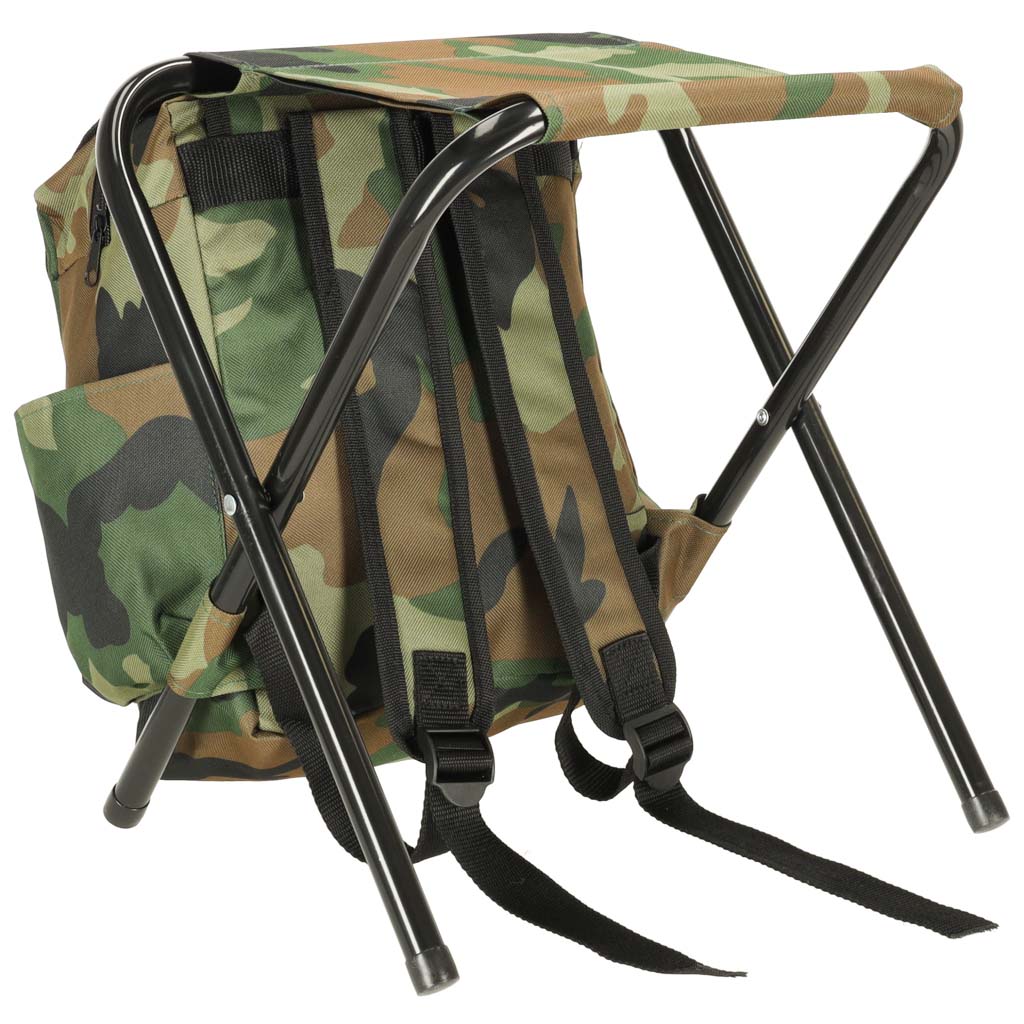 Krzeslo wedkarskie turystyczne bez oparcia moro plecak 80kg