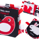 Ksiazeczka sensoryczna gryzak metki kontrastowa las