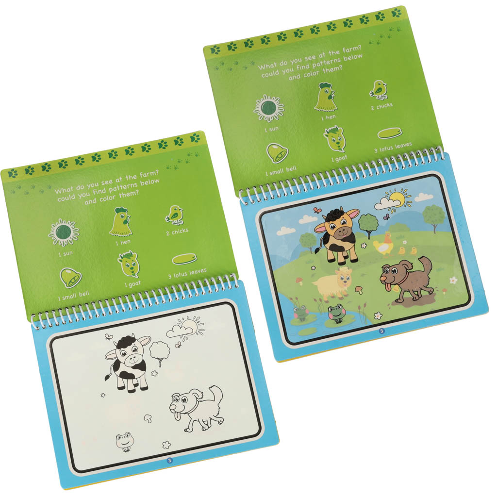 Ksiazeczka wodna z mazakiem Zwierzeta