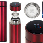 Kubek termiczny termos smart LED 500ml bordowy