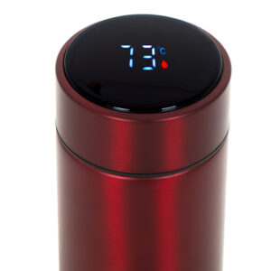 Kubek termiczny termos smart LED 500ml bordowy