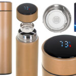 Kubek termiczny termos smart LED 500ml zloty