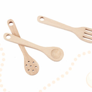 KX6284 Holzküche MDF Retro mit Boho -Zubehör