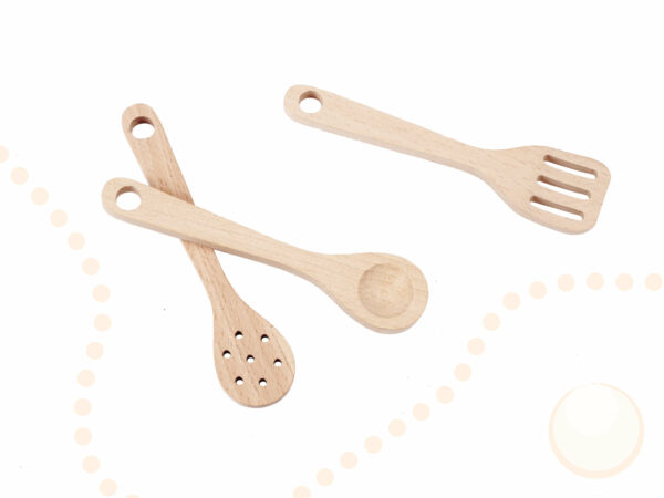 KX6284 Holzküche MDF Retro mit Boho -Zubehör