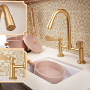 Kuchnia drewniana MDF retro z akcesoriami BOHO