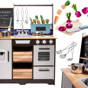 KX6286 Kuchnia drewniana MDF z akcesoriami LOFT 96cm