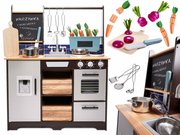KX6286 Kuchnia drewniana MDF z akcesoriami LOFT 96cm KX6286 Kuchnia drewniana MDF z akcesoriami LOFT 96cm