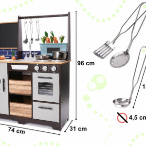 KX6286 Kuchnia drewniana MDF z akcesoriami LOFT 96cm