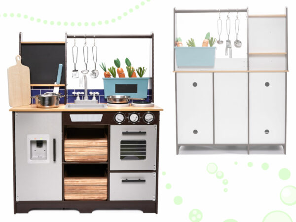 KX6286 Kuchnia drewniana MDF z akcesoriami LOFT 96cm