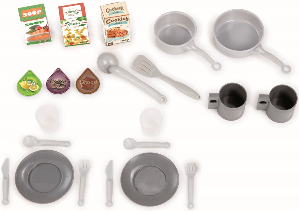 Kuchnia plastikowa dla dzieci elektroniczna z dzwiekiem skladana czerwona akcesoria