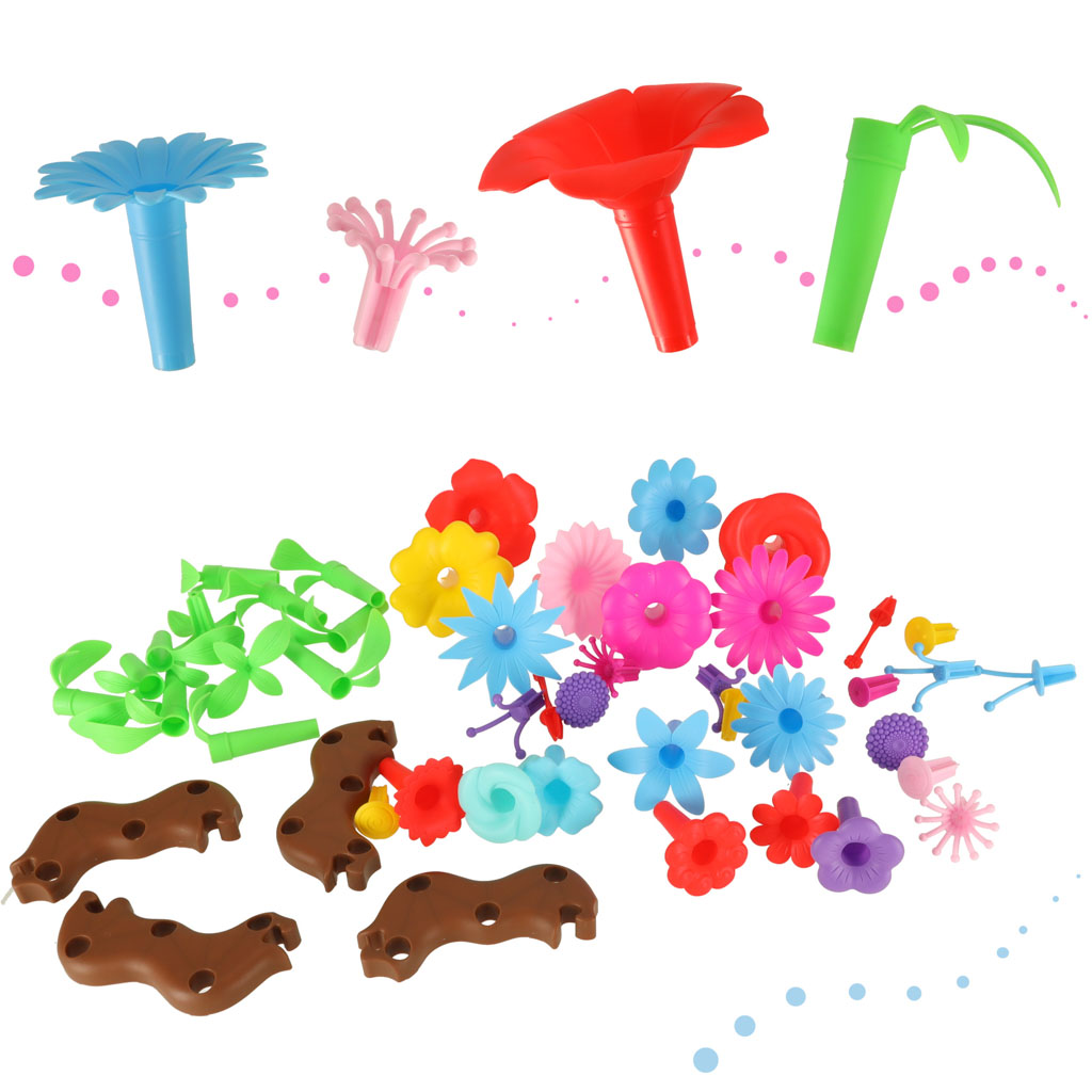 Kwiatki klocki kreatywne ogrod kwiatowy 48 elementow