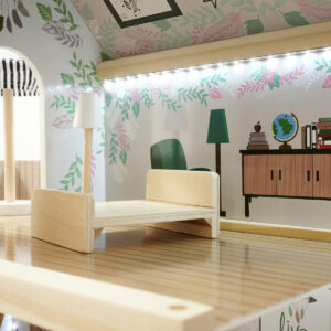 KX5944 Domek dla lalek drewniany apartament Ikonka boho